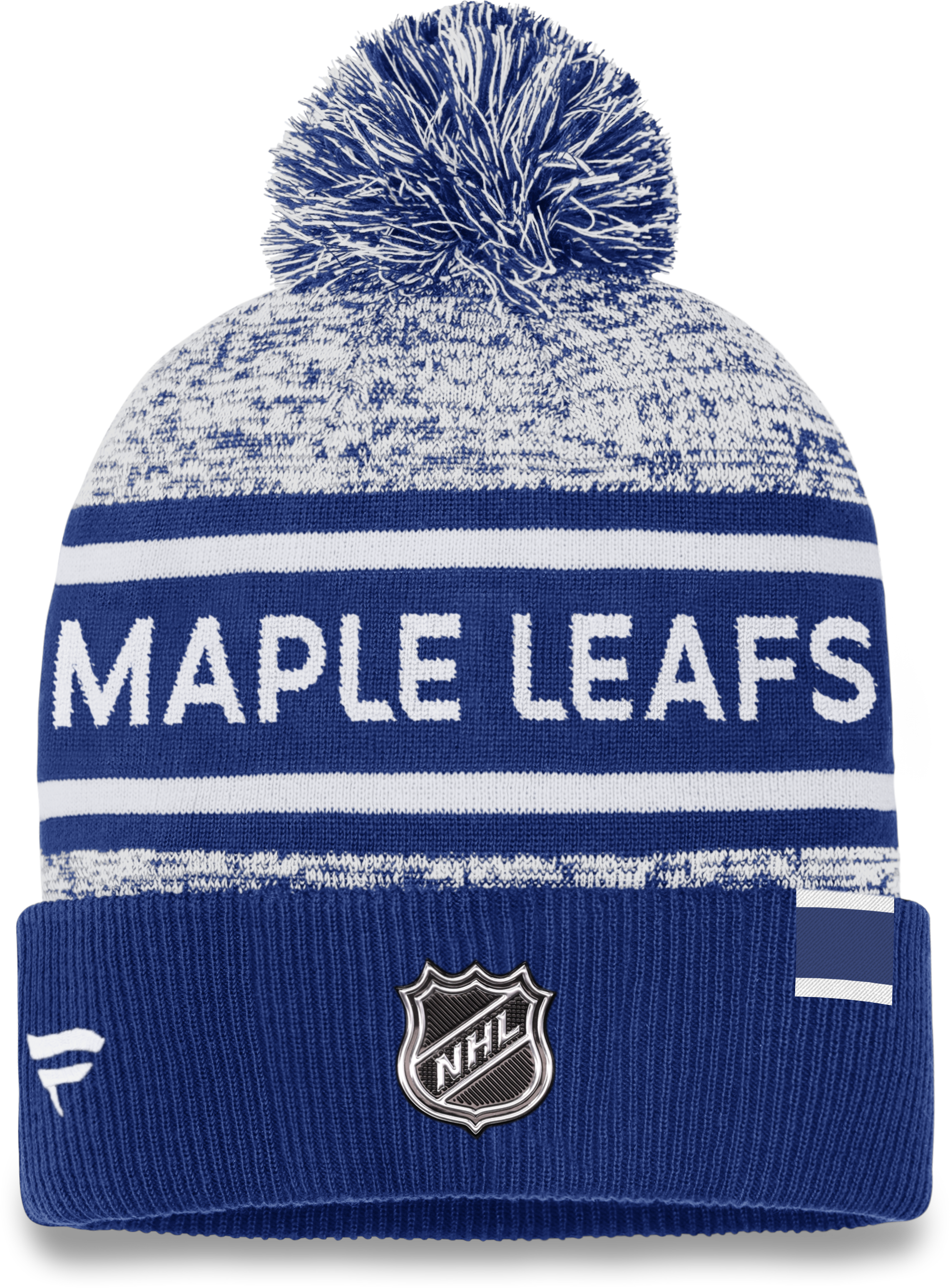 Maple Leafs Fanatics Men's 2023 Authentic Pro Rink Cuffed Pom Toque