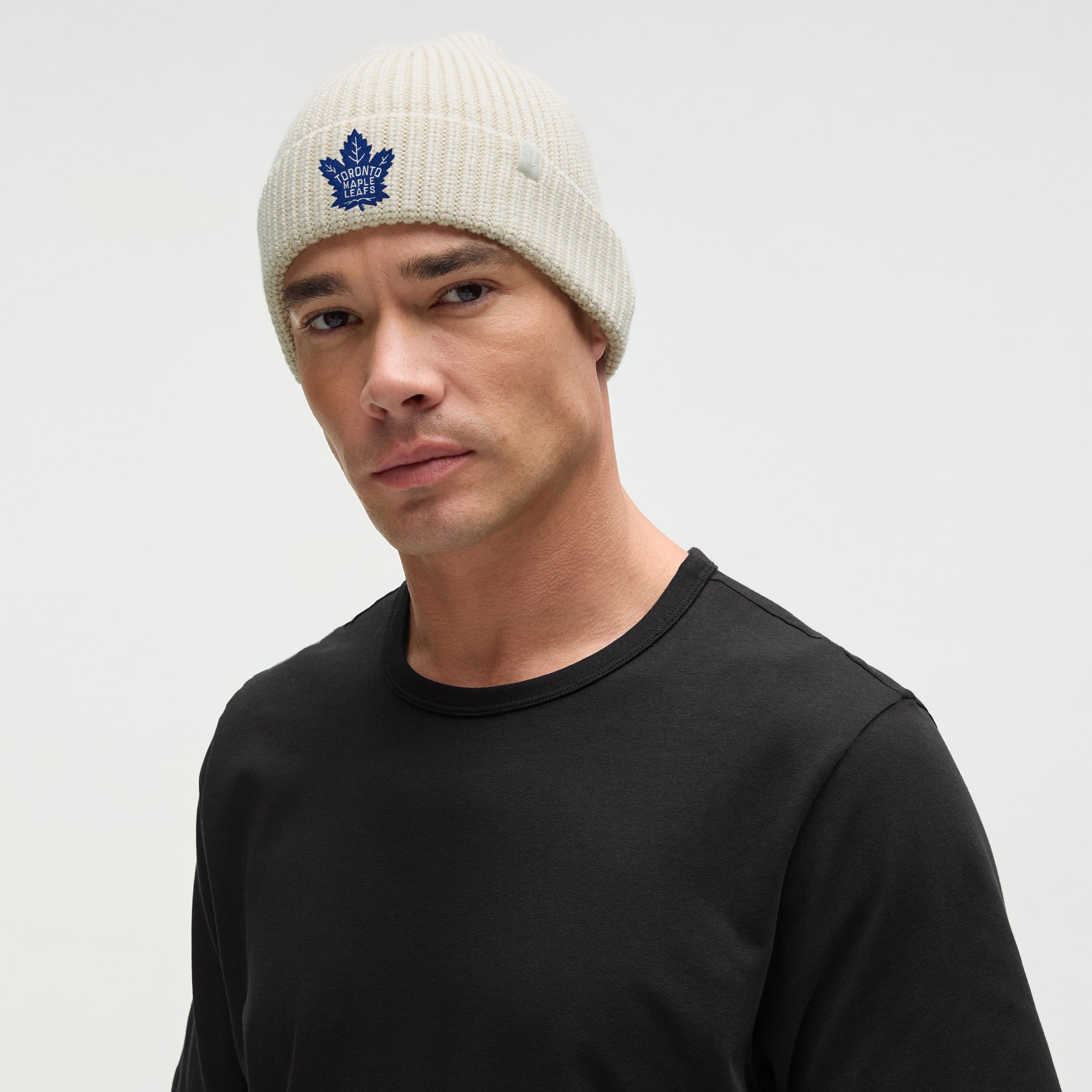 Close Fit Cotton Blend Ribbed Cuffed Toque