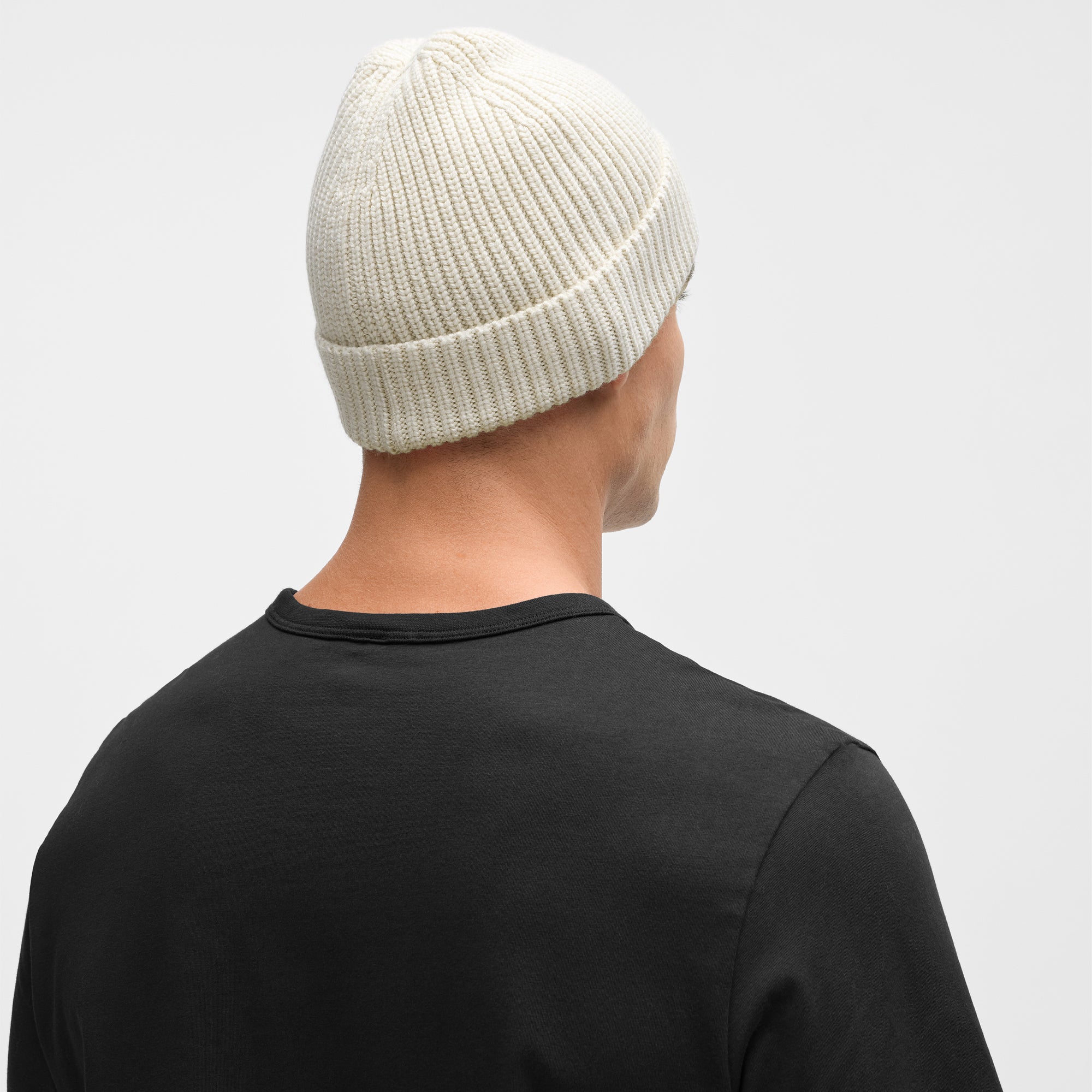 Close Fit Cotton Blend Ribbed Cuffed Toque