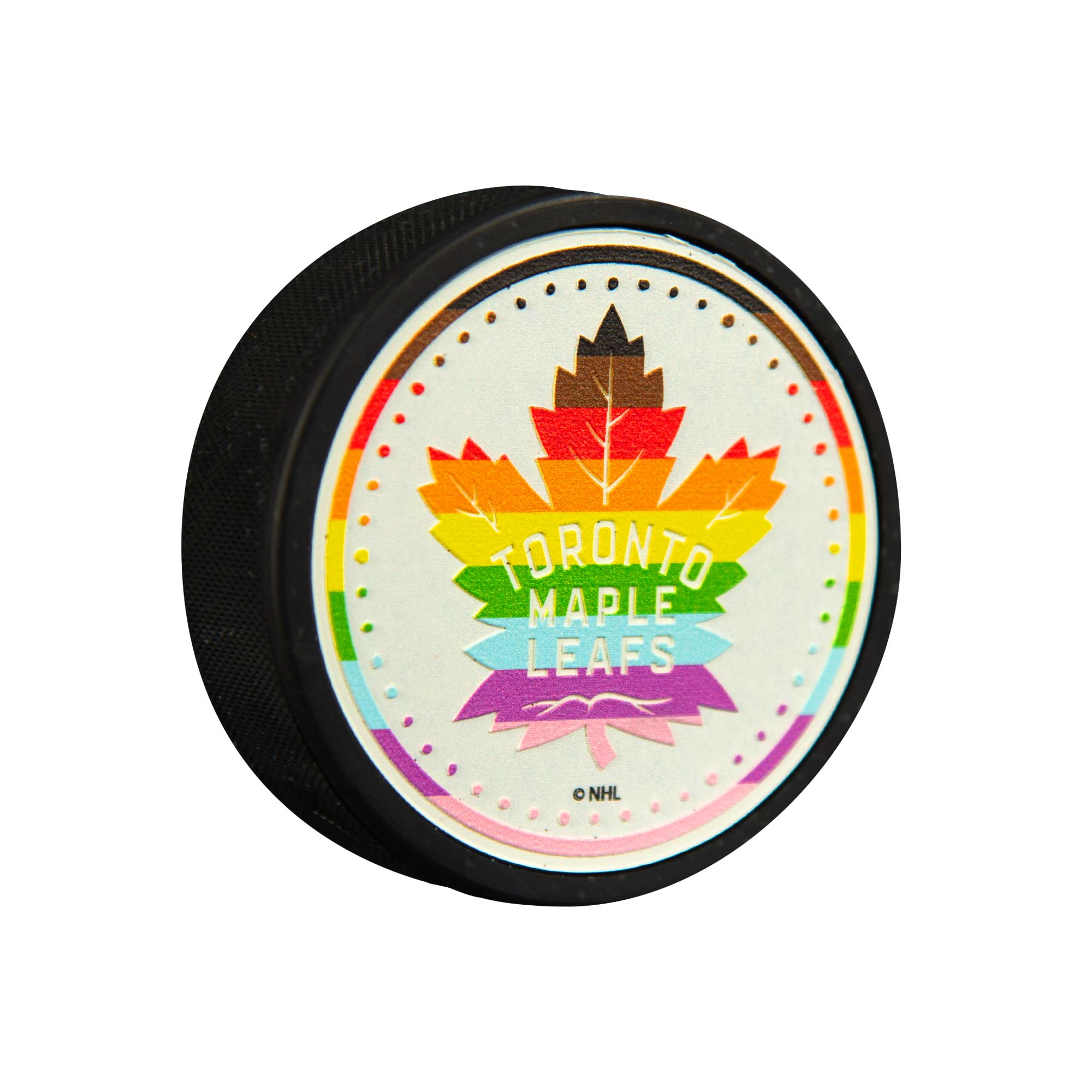 Maple Leafs Pride Textured Puck
