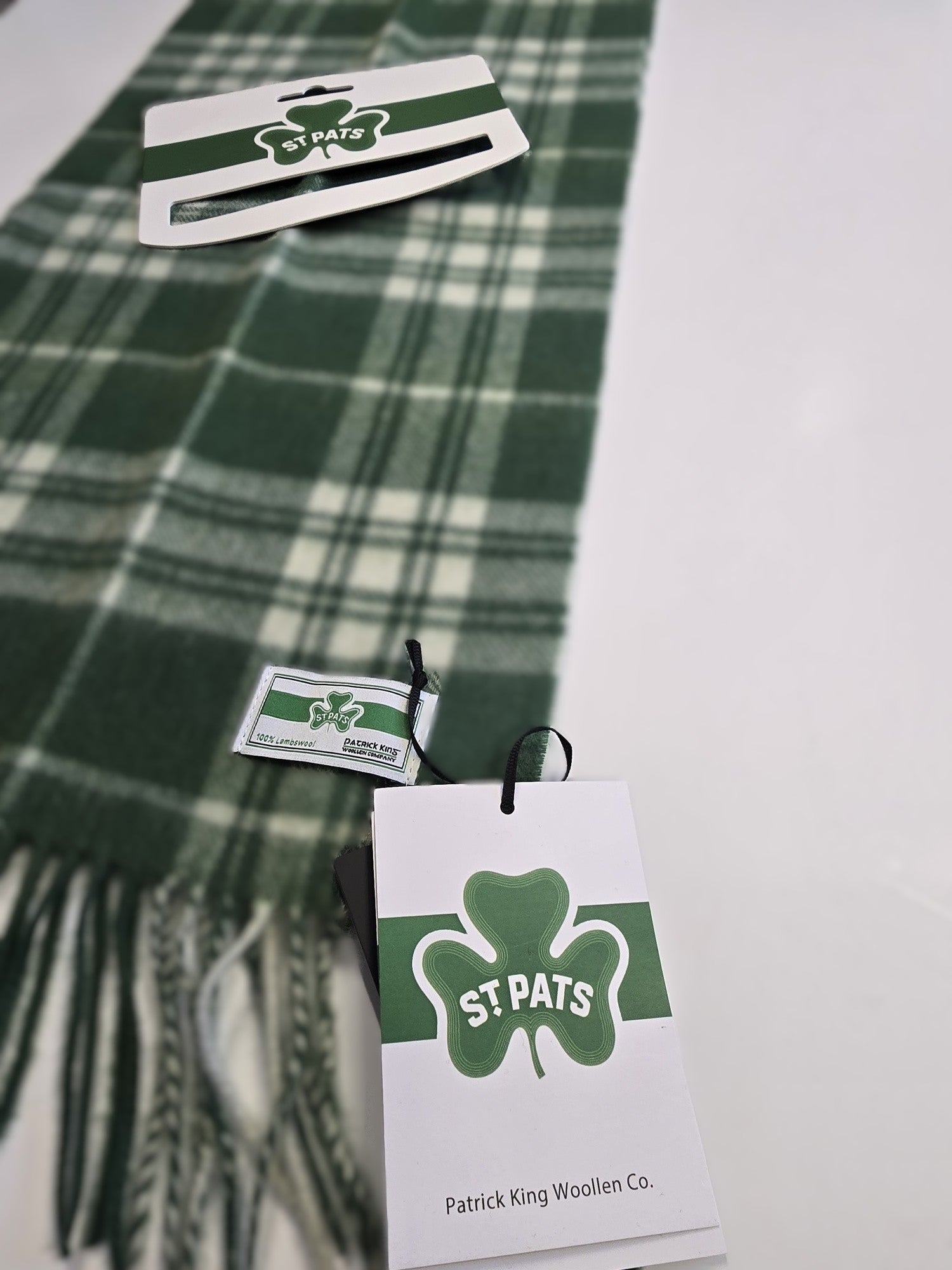 St Pats Tartan Lambswool Scarf