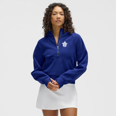 Scuba Oversized 1/2 Zip Hoodie - BLUE