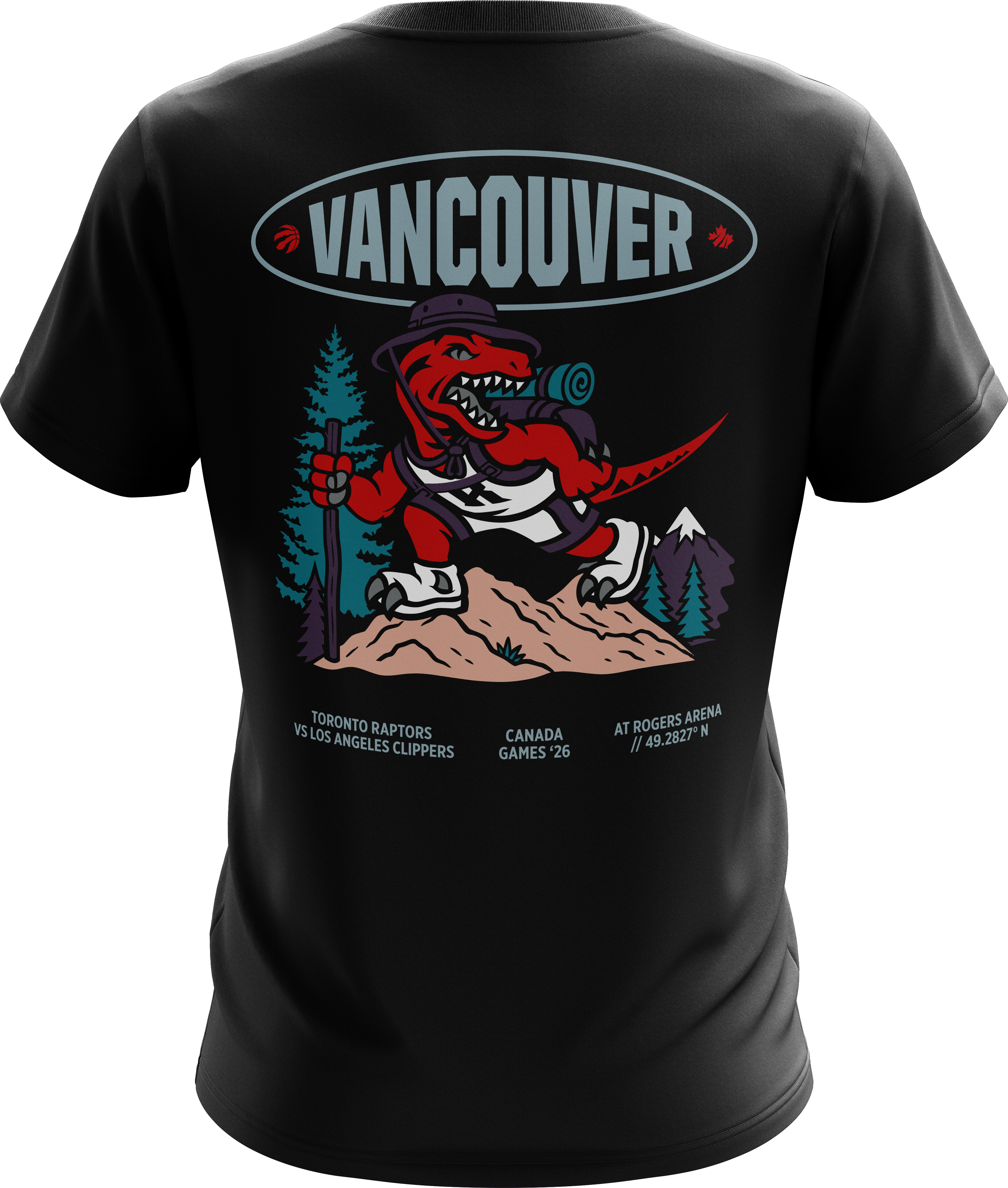Raptors Vancouver Mascot Hiking Tee