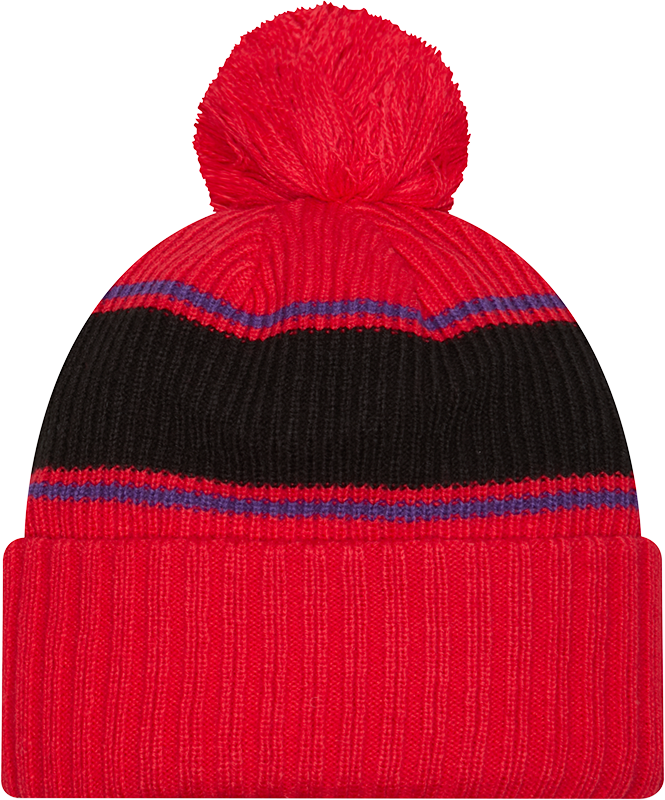Bold Part Logo Knit Cuffed Pom Toque