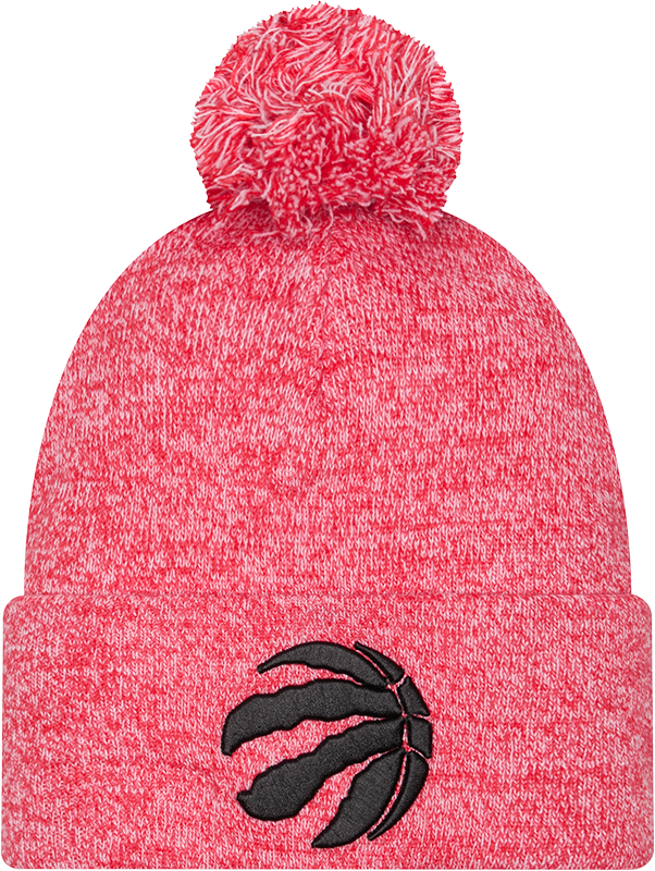 Marled Part Logo Knit Cuffed Pom Toque