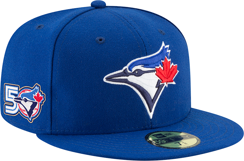 Blue Jays New Era Men's 59FIFTY Fitted Hat with 50th Patch