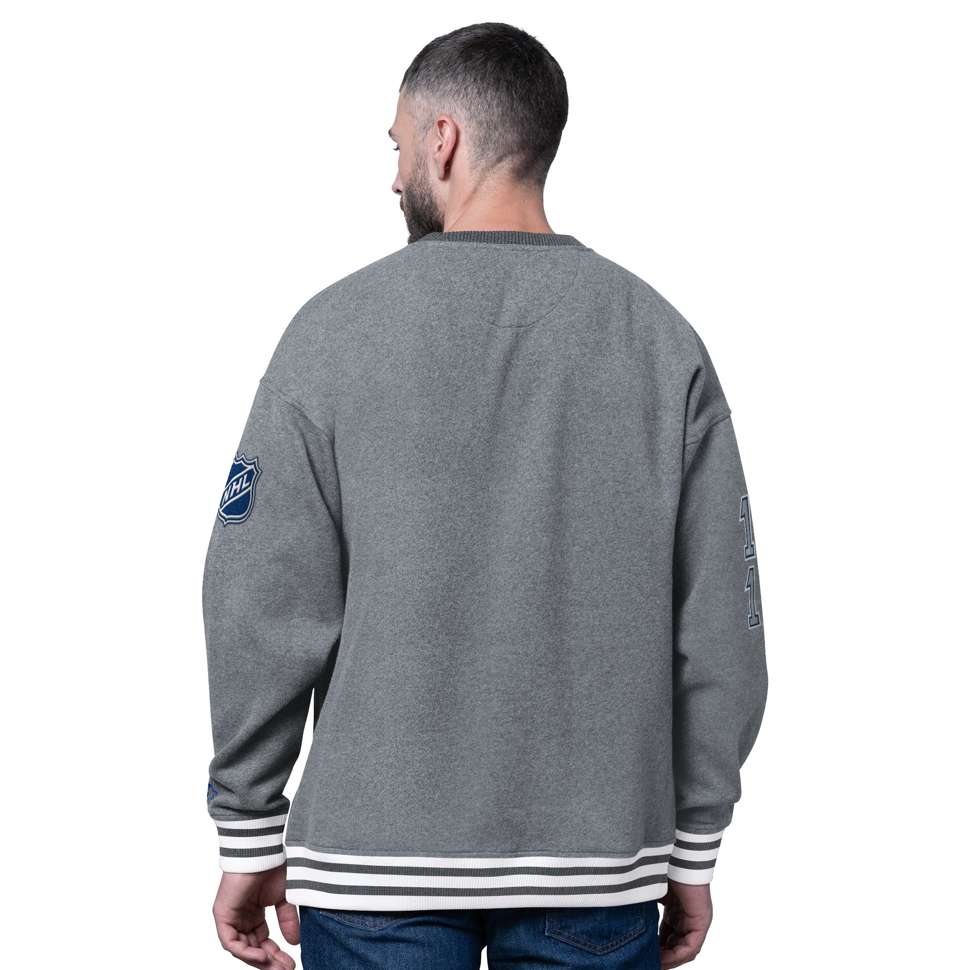 Huddle Rib Cuffed Wordmark Crew