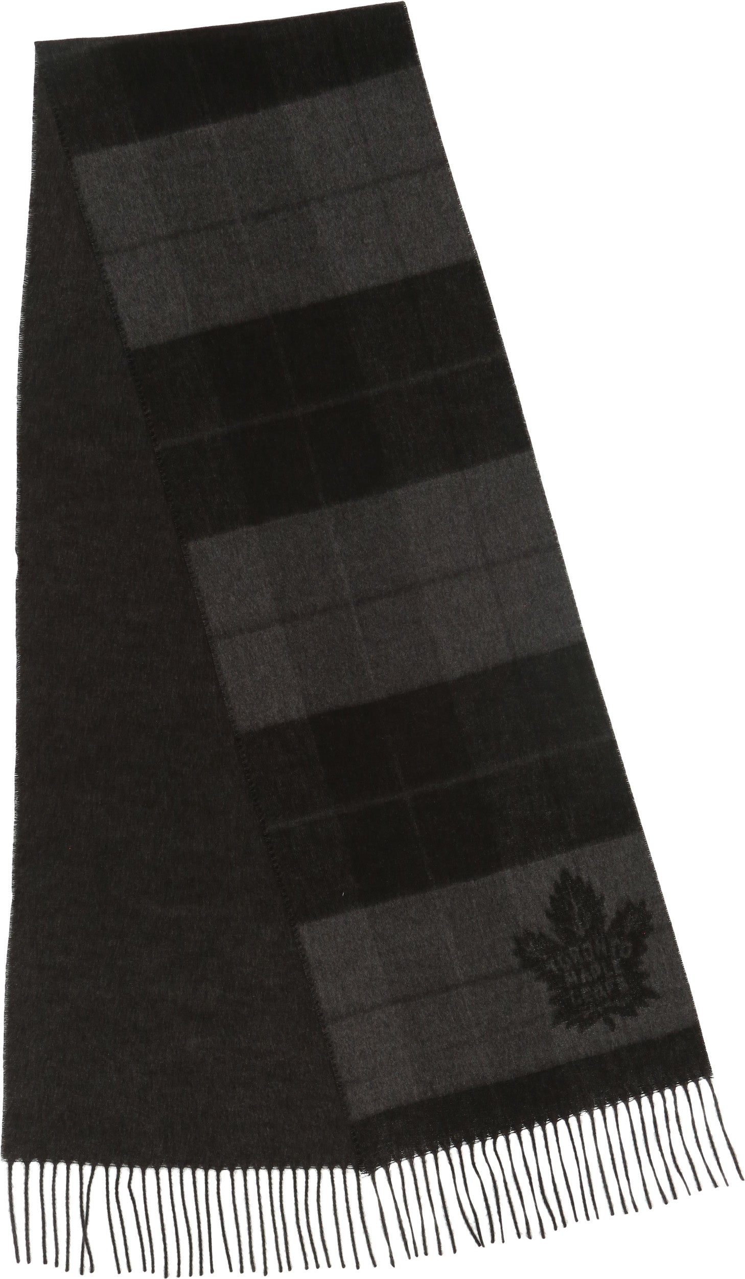 Logo Black Check Scarf