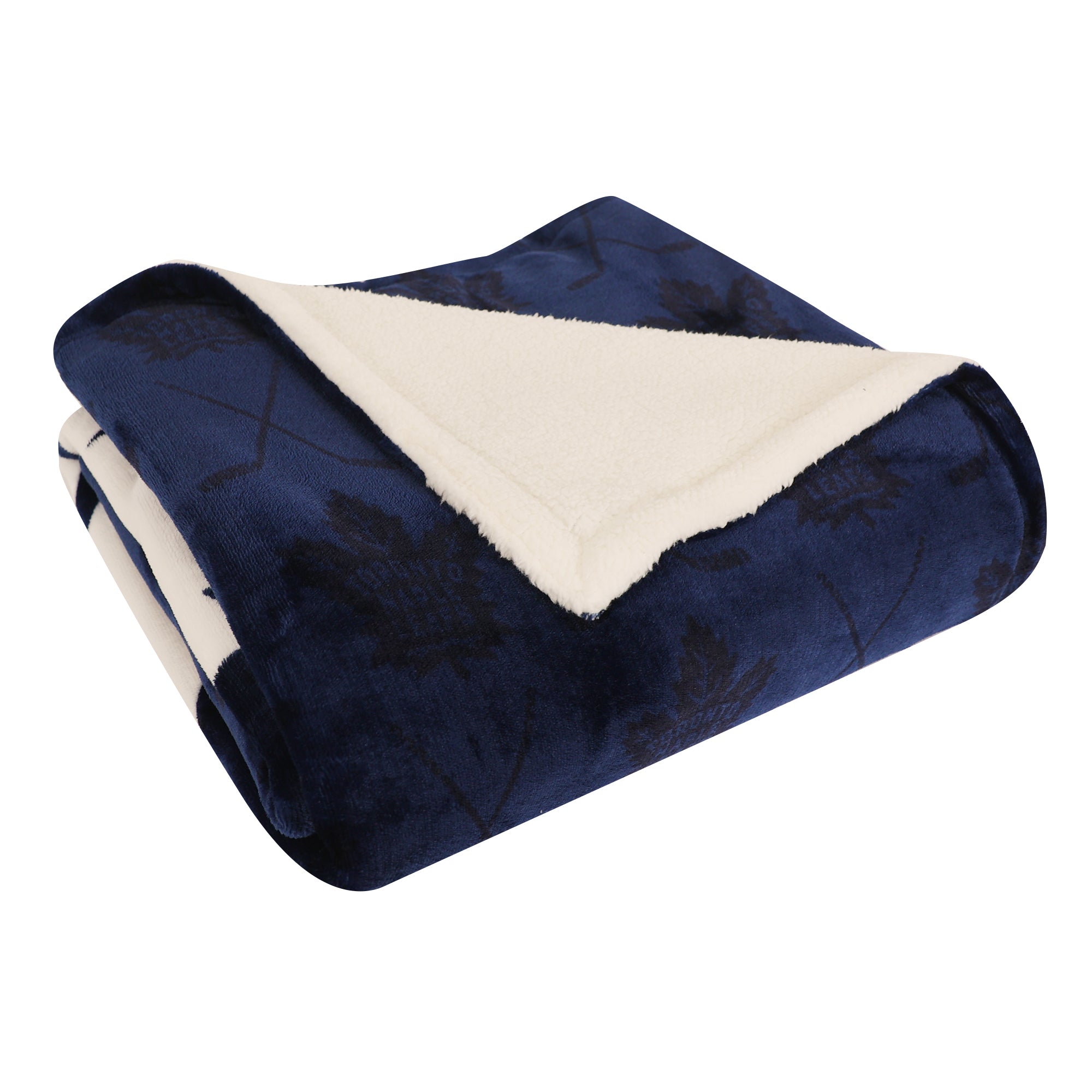 Printed Plush Sherpa Throw Blanket