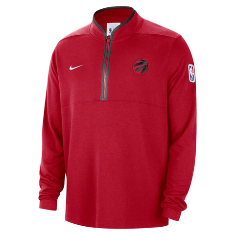 Raptors Nike Men's Authentic Dri Fit 1/2 Zip - RED