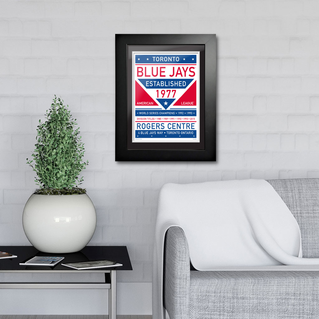 Toronto Blue Jays 12x16 Dual Tone Framed Artwork