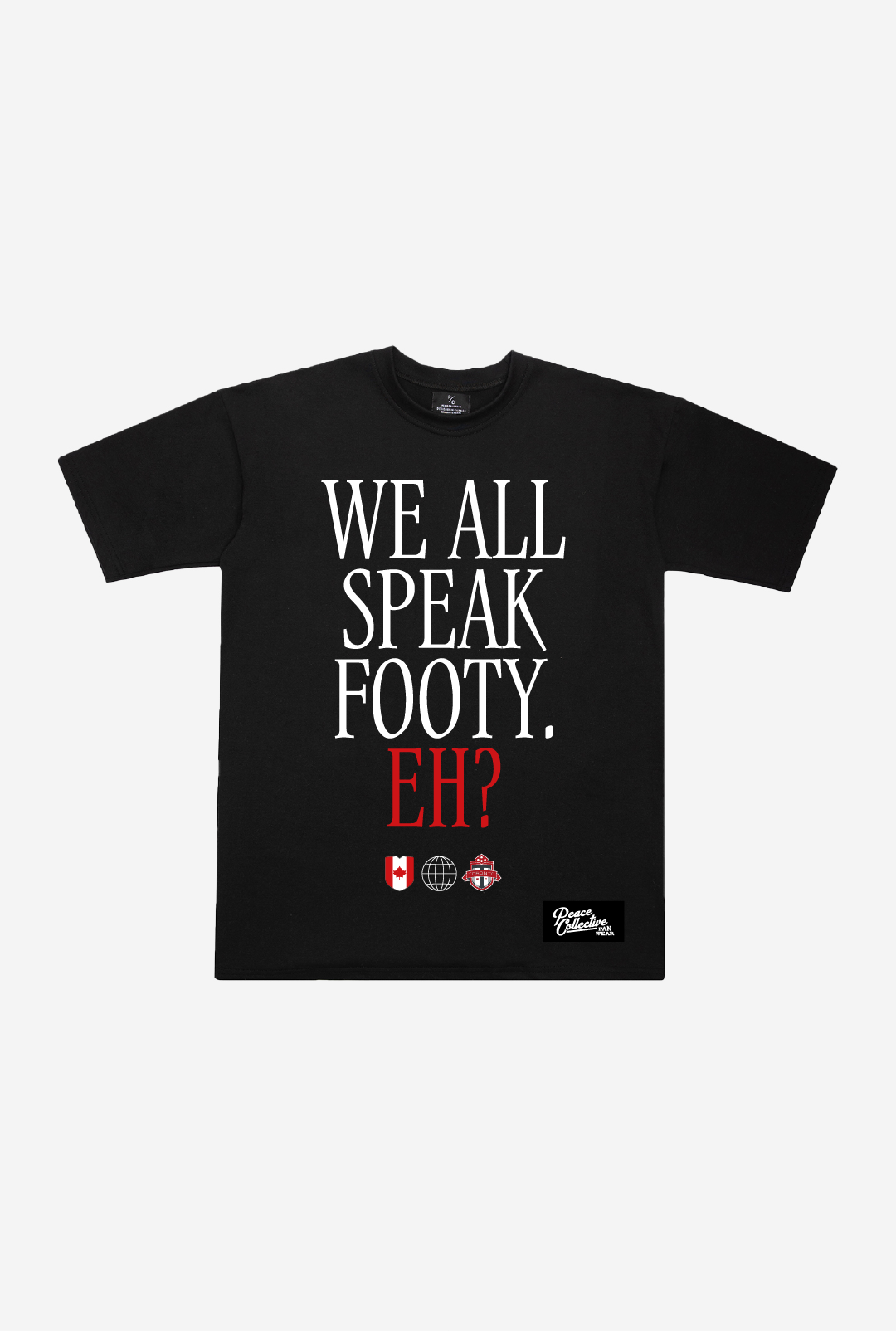 Canada Footy Tee - BLACK
