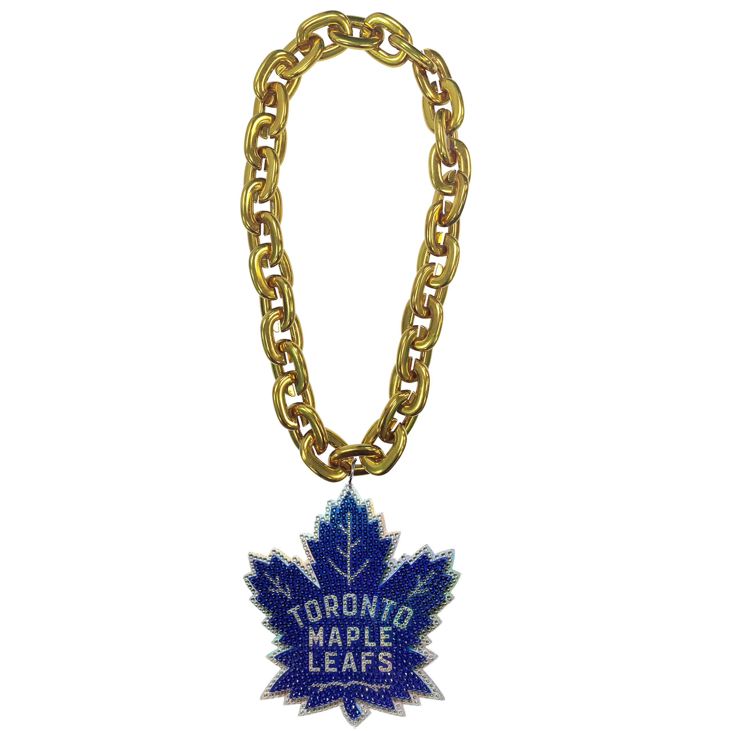 Maple Leafs Bling Logo Fan Chain - BLUE