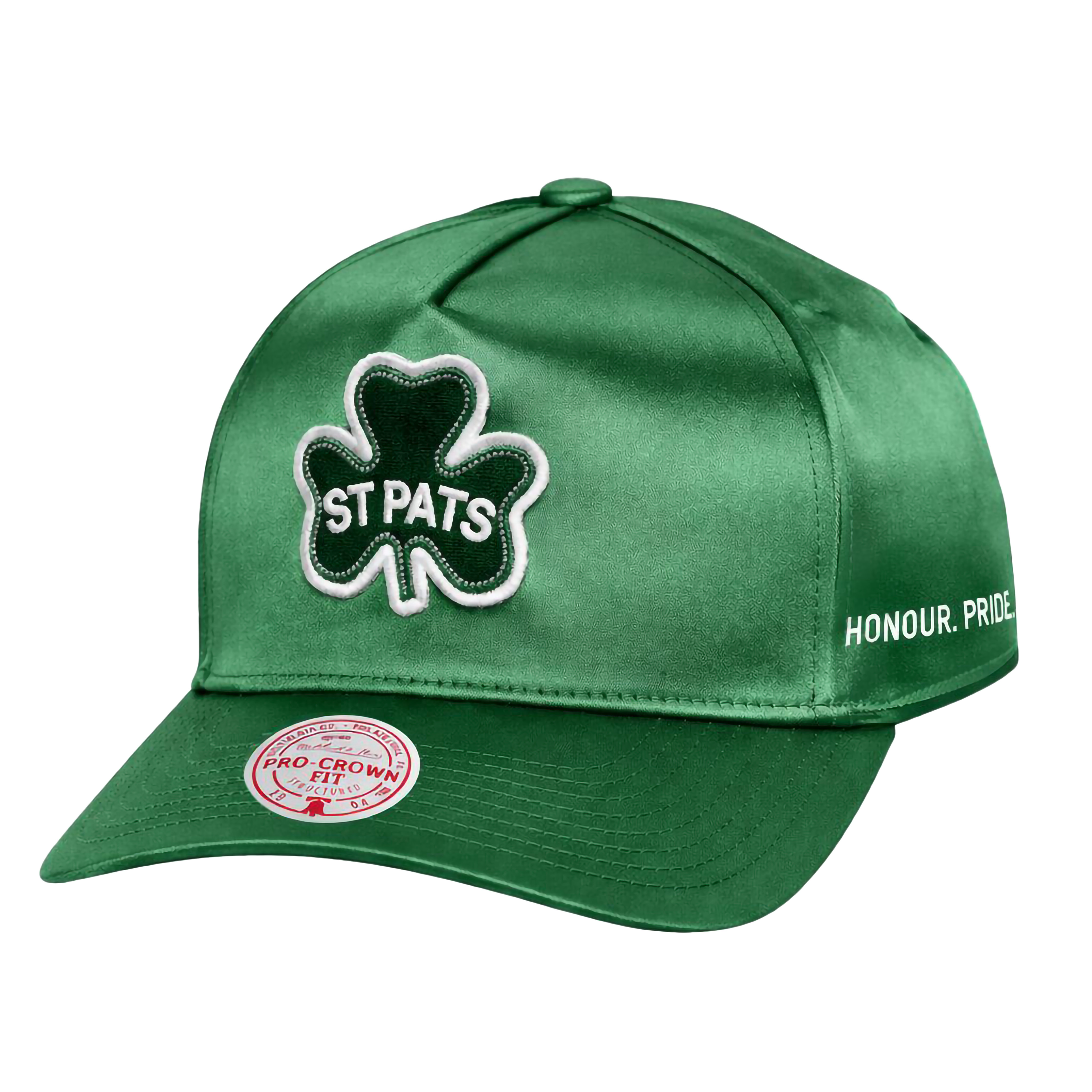 St Pats Filled Clover Satin Snapback
