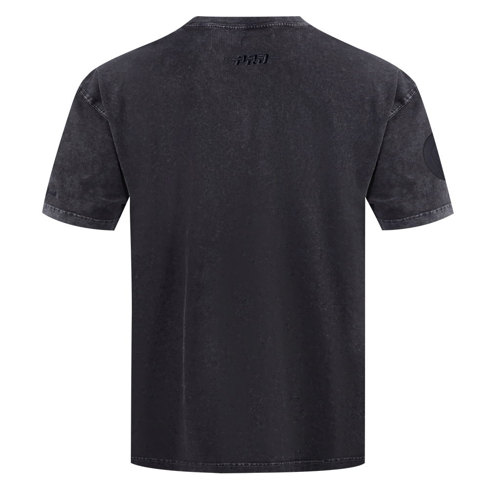 Washed Classic Enzyme Wash Tee - BLACK
