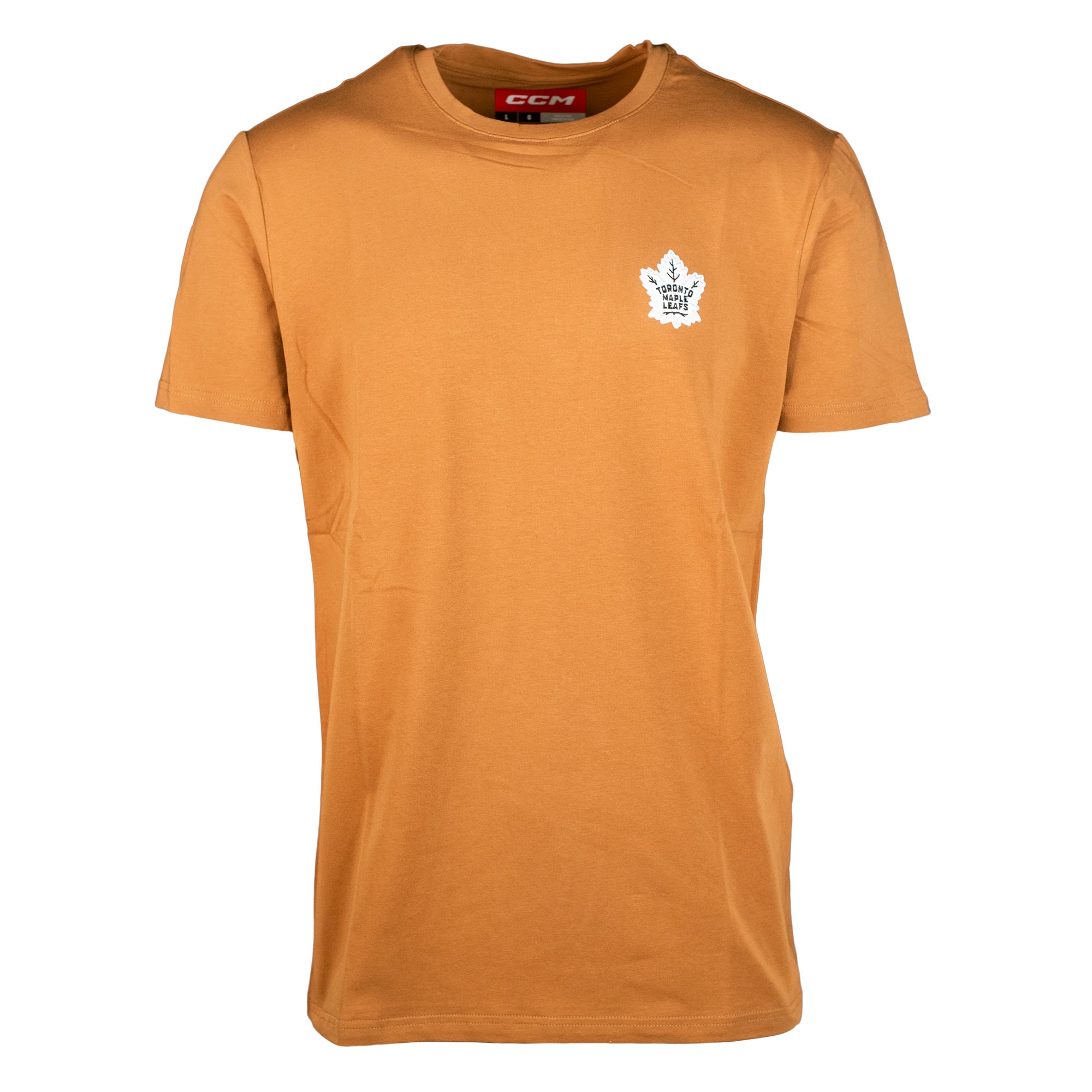Maple Leafs CCM Men's Patch Logo Tee - BROWN