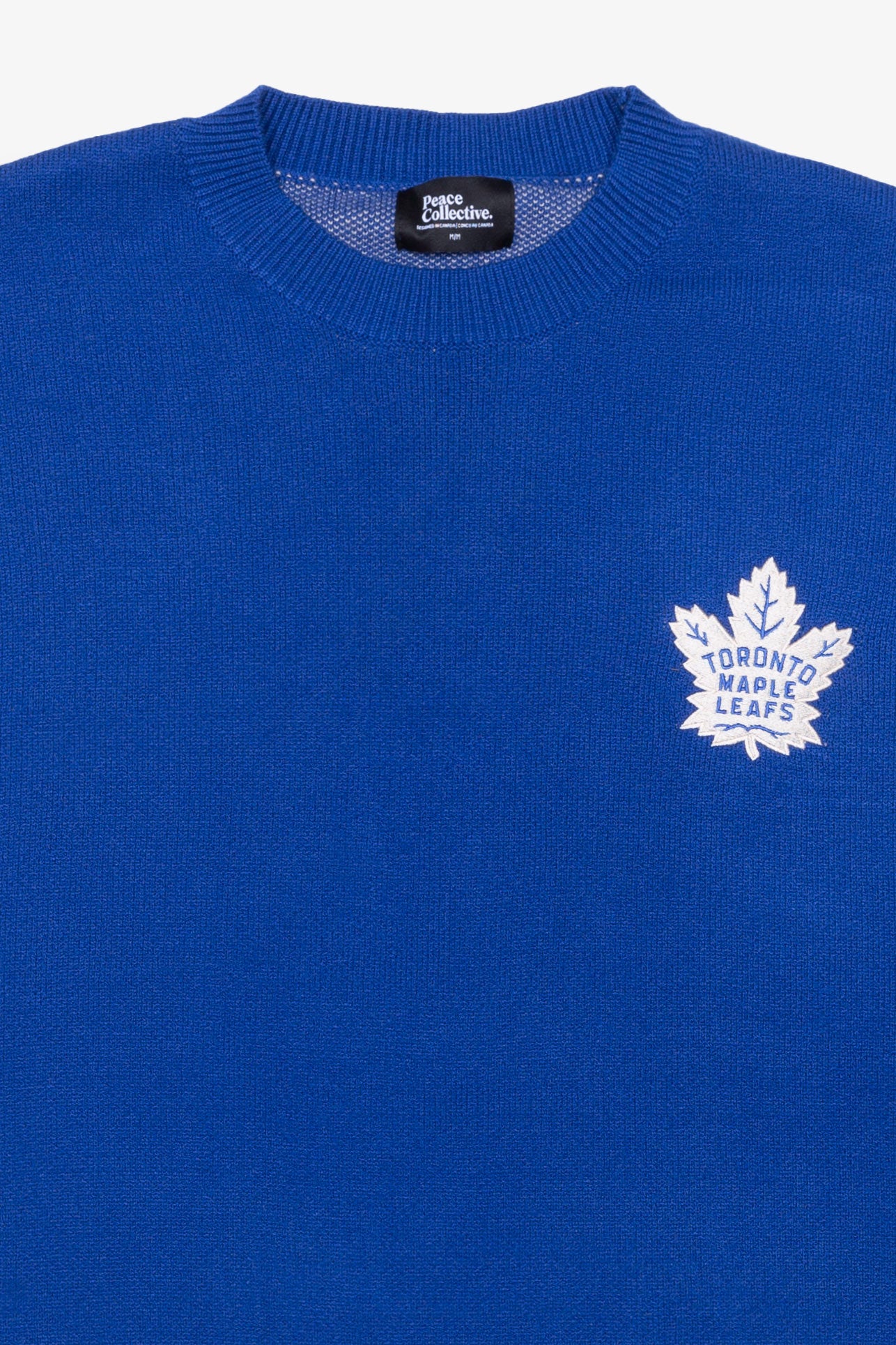 Leafs Logo Knit Sweater - NAVY