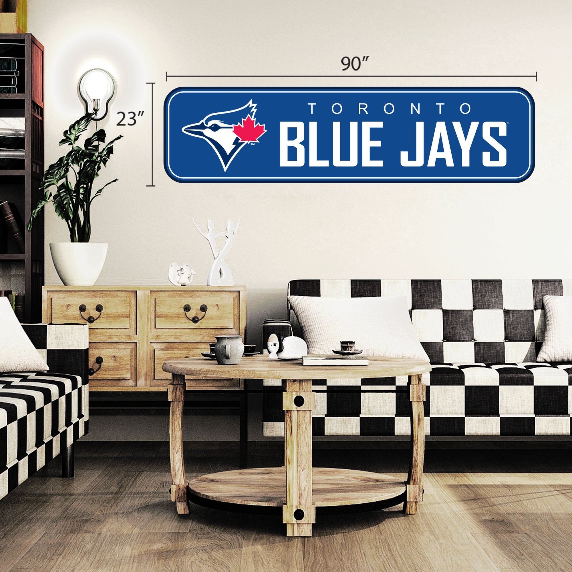 Toronto Blue Jays 90x23 Team Repositional Wall Decal - Long Design