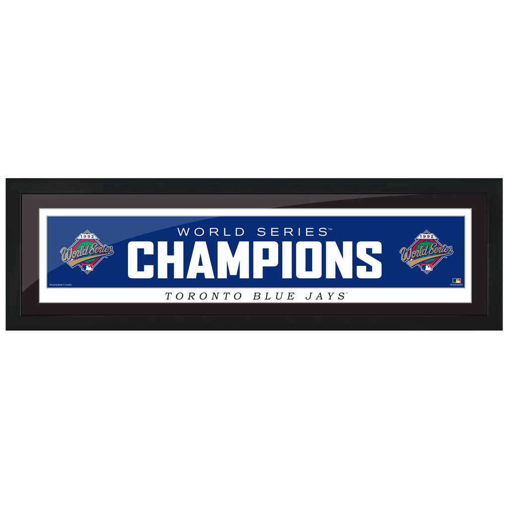 Toronto Blue Jays Cooperstown World Series Logo 1992 6x22 Framed Print