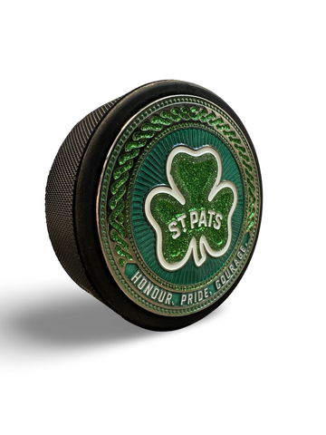 Maple Leafs 2024 St Pats Glow In The Dark Medallion Puck