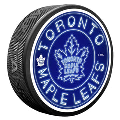 Toronto Maple Leafs Puck - Neon