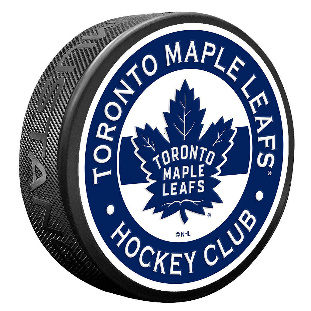 Toronto Maple Leafs Striped Textured Puck