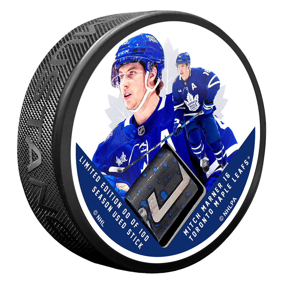 Game Used Stick Puck - MARNER