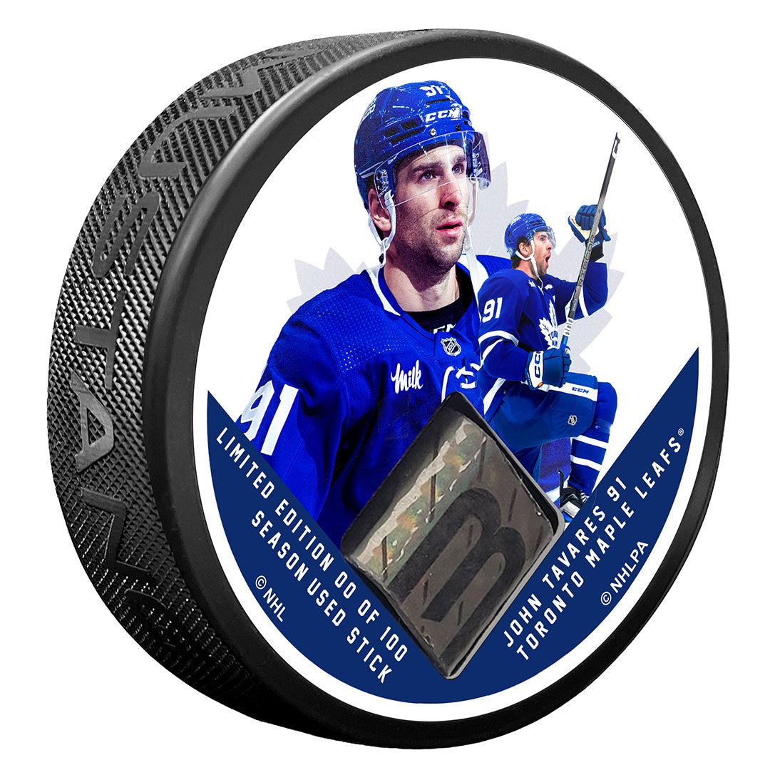 Game Used Stick Puck - TAVARES