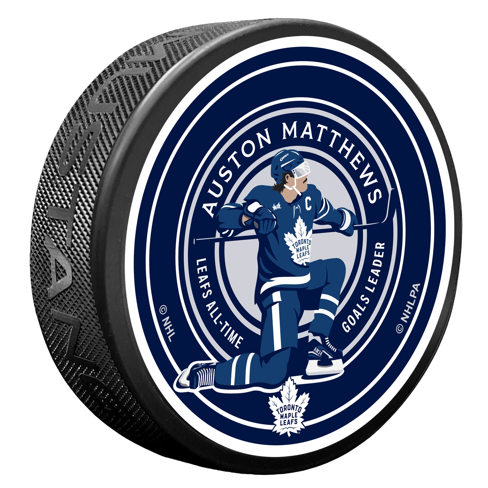 Auston Matthews Maple Leafs All Time Goal Leader Secondary Puck