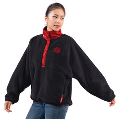 Raptors GIII Women's Center Field Half Snap Dolman Jacket