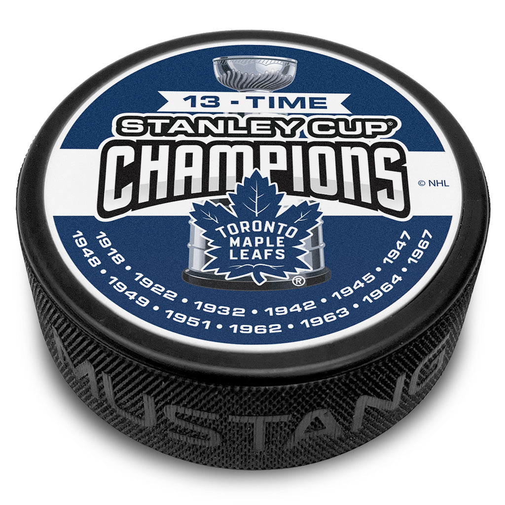Toronto Maple Leafs Puck -  13 TIME CHAMPS