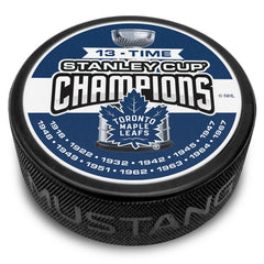 Toronto Maple Leafs Puck -  13 TIME CHAMPS