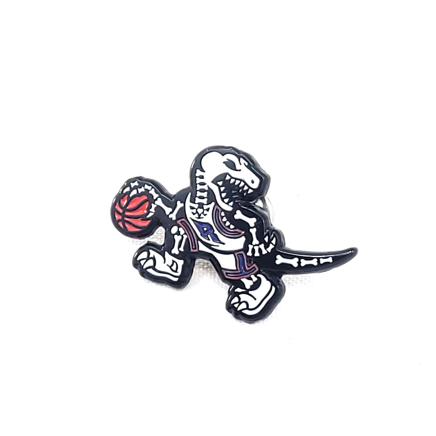 Glow in The Dark Dino Skeleton Logo Pin