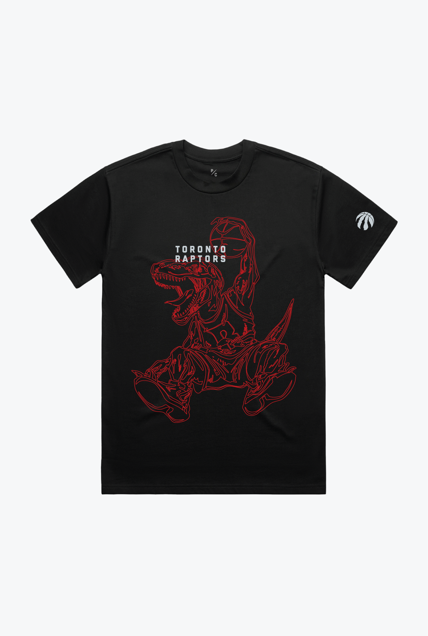 Raptors x George Brown Midweight Tee - BLACK