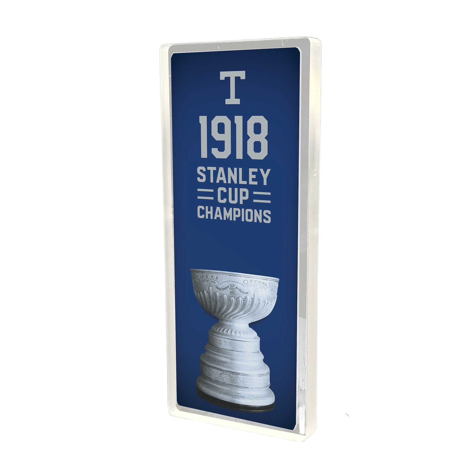 Plexi Glass Stanley Cup Banner - 1918