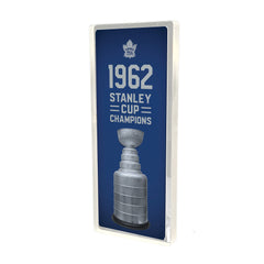 Plexi Glass Stanley Cup Banner - 1962