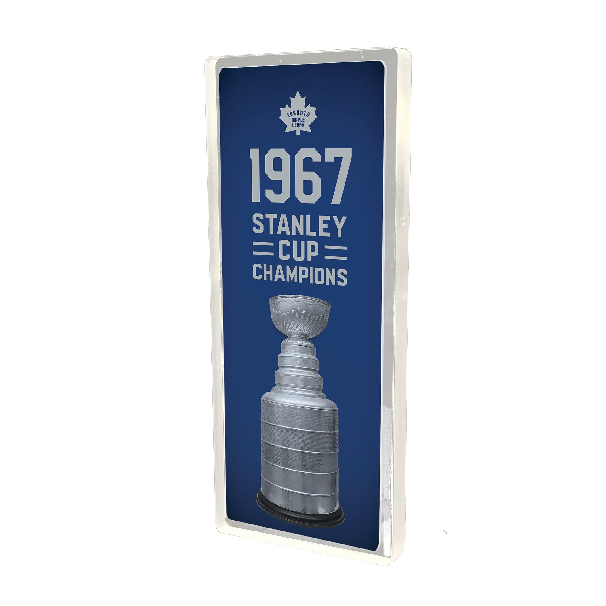Plexi Glass Stanley Cup Banner - 1967