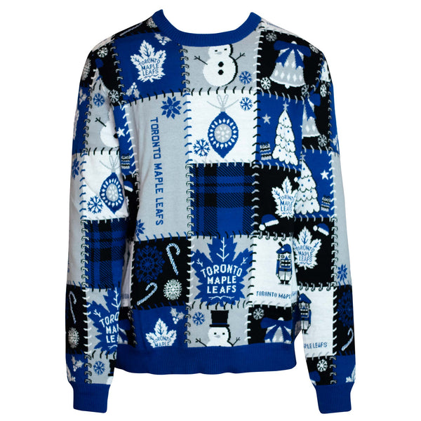 Maple Leafs Mens Patches Crewneck Ugly Christmas Sweater shop.realsports