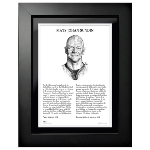 2012 Mats Sundin - NHL Legends 12x16 Frame