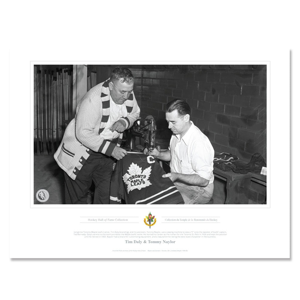 Toronto Maple Leafs Memorabilia - Toronto Captaincy Ted Kennedy Black & White Print- 12" x 16"