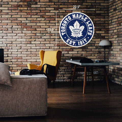 Toronto Maple Leafs 22" PVC Distressed Logo Wall Sign