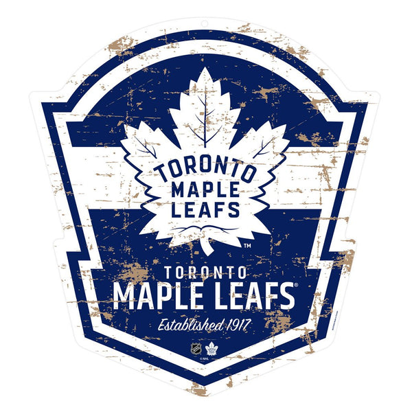 Toronto Maple Leafs Wall Sign - 22 Round Distressed