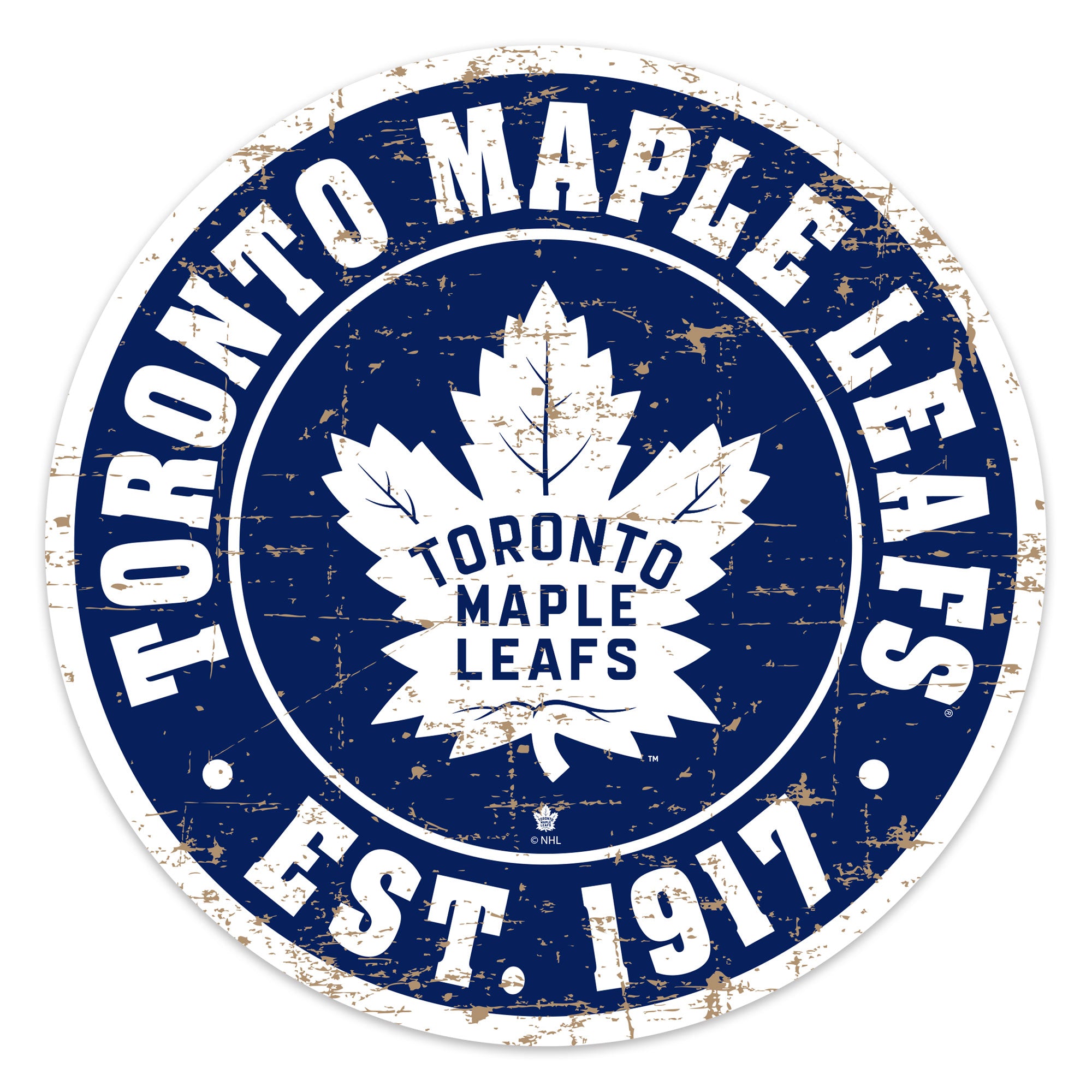 Toronto Maple Leafs 22" PVC Distressed Logo Wall Sign