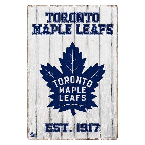 Toronto Maple Leafs 24x16 Established Faux  Wood Sign