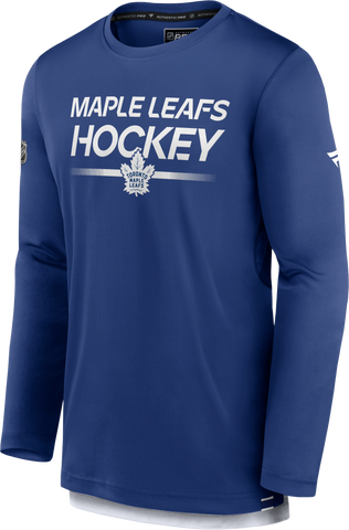 Maple Leafs Fanatics Men's 2023 Authentic Pro Rink Tech Long Sleeve