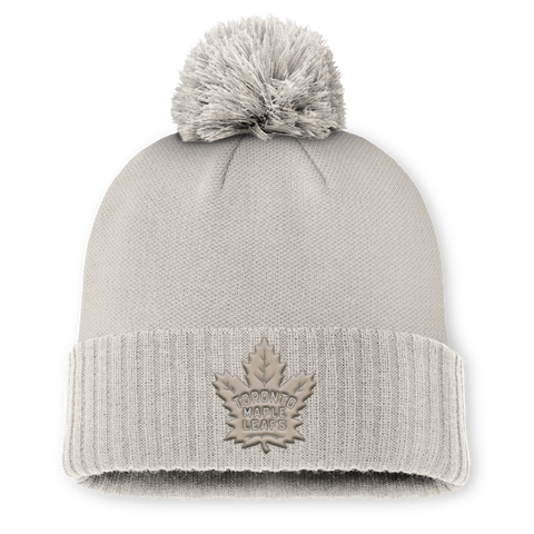 2024 Authentic Pro Road Cuffed Pom Knit Toque - GREY