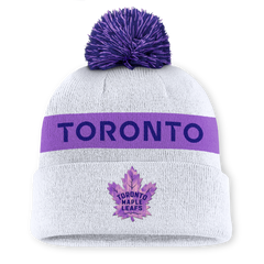 2024 Hockey Fights Cancer Cuffed Knit Pom Toque