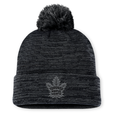 2025 Authentic Pro Road Cuffed Pom Knit Toque - BLACK