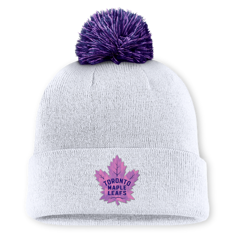 2025 Hockey Fights Cancer Cuffed Knit Pom Toque