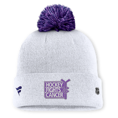 2025 Hockey Fights Cancer Cuffed Knit Pom Toque